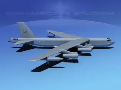 Boeing B-52H Stratofortress V03 3D model