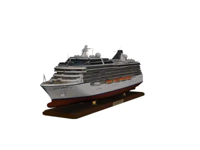 Realistic Passenger Ship Cruise Liner 3D model