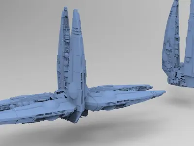 Wraith Interceptor architecture 2 designs 3D model