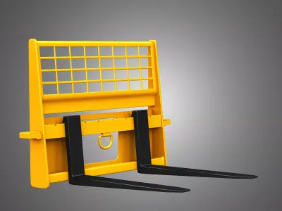 Pallet Fork Compact Track - Skid Steer Loader Attachment 3D model