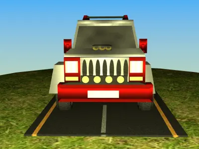 Indian Jeep Type 2 Low-poly 3D model