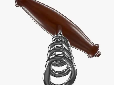 Corkscrew metal 3D model