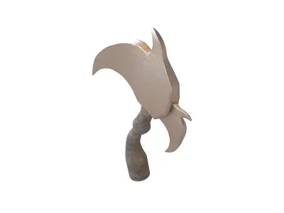 Cartoon Scythe v1 001 Low-poly 3D model