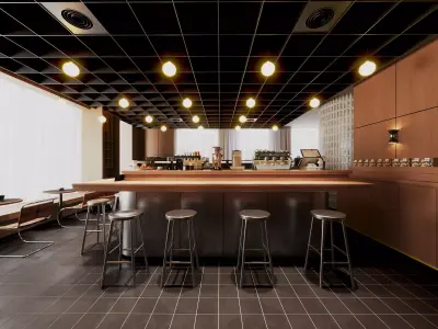 3D model Coffee Restaurant Bar 3D model 3D model