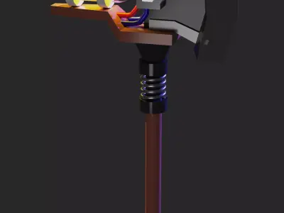 sci-fi axe Low-poly 3D model