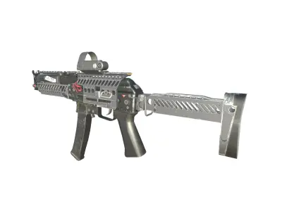 03-vsn reflex gun model 3d game ready model Low-poly 3D model Low-poly 3D model