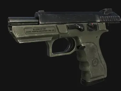 IWI Jericho 941 Pistol Low-poly 3D model