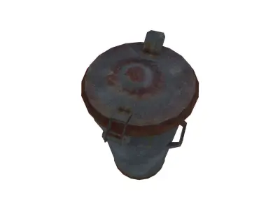 Trash Can Low poly Free low-poly 3D model