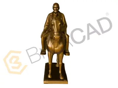 Statue of King Albert 3D Model High Detail 3D model