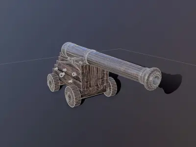 Medieval cannon Free 3D model