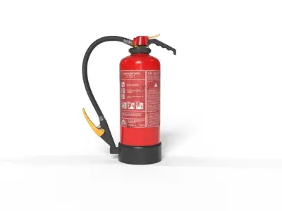 RUSTY CO2 FIRE EXTINGUISHER - GAME READY - LOW POLY - PBR Low-poly 3D model