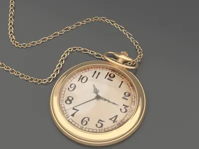Pocket watch 3D model