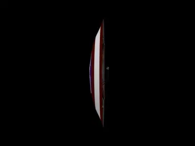 Captain America Shield Low-poly 3D model order