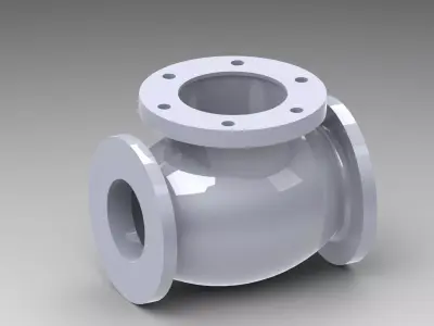 Globe valve design Free 3D model