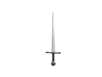 Realistic Low-poly Medieval Broadsword Low-poly 3D model