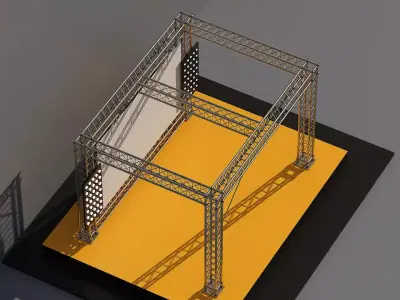Box Truss Low-poly 3D model