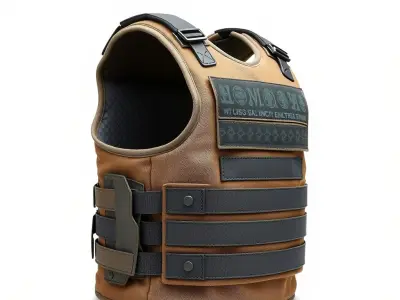 Tactical Vest D Model Pack Low-poly 3D model purchase