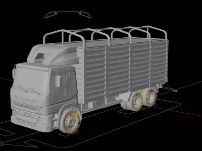 Mitsubishi Fuso Shogun Box Truck 3D model