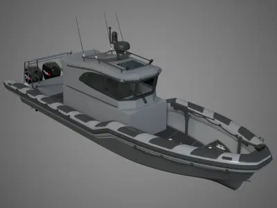 Tactical Rib boat 3D model