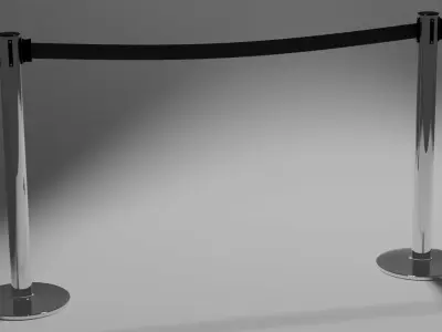 Stanchion Belt Guidance Barrier Free 3D model