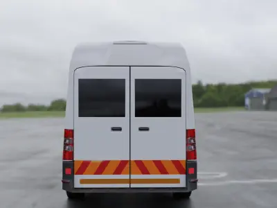 van car Free low-poly 3D model