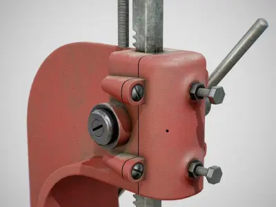 Precision Bench Press - Generic 01 Used Low-poly 3D model