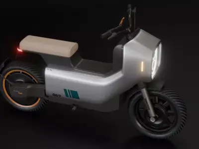 Futuristic Electric bike - Mini EV Bike 3D model