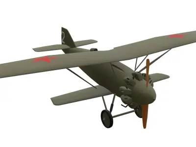 Tupolev I4  ANT-5 Low-poly 3D model