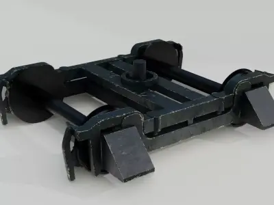 Train axis 3D model Low-poly  Low-poly 3D model