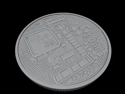 BITCOIN HIGH DETAILED MODEL 3D model 3D print model