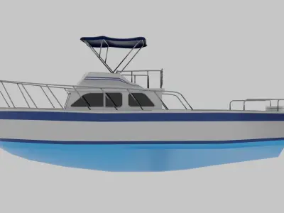1973 Luhrs Flybridge Sportfisher 3D model