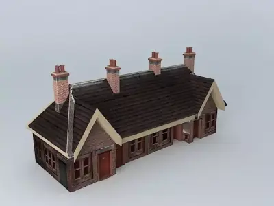Eco Rail Track Station Dummy Old Steam Days Free 3D model