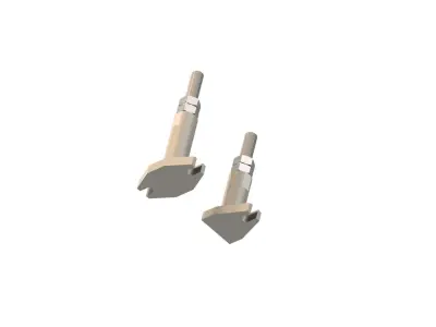mounting bracket Low-poly 3D model