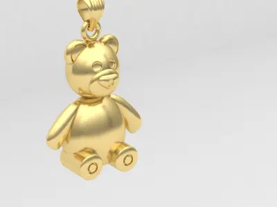 Teddy pendant 03  3D print model purchase