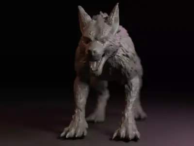 gray wolf 3D print model