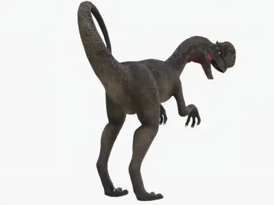 Basic Rigged Dilophosaurus With 4K Textures Low-poly 3D model