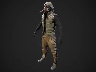 Skull armor 9 Low-poly 3D model