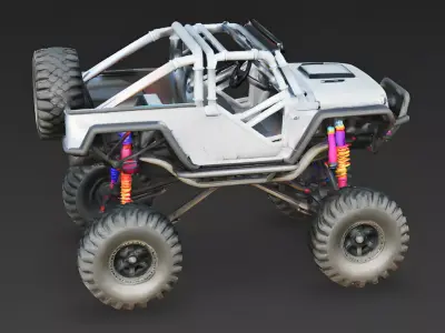 Prism Crawler Extreme Off-Road Jeep 3D Model Low-poly 3D model