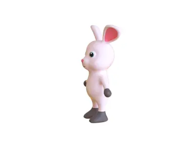 High-Quality 3D Cute Rabbit for Games  Low-poly 3D model