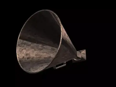 old megaphone Free low-poly 3D model