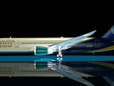 Saudia  787-8 dreamliner 3D model