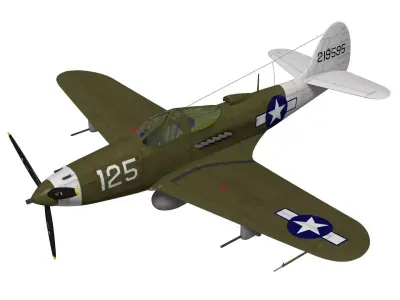 Bell P-39 Airacobra 3D model buy
