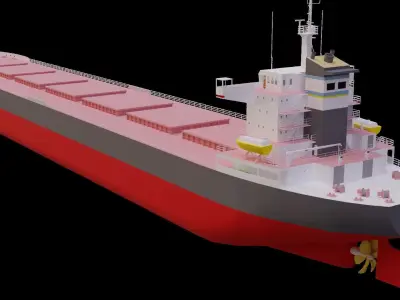 Leda Bulk Carrier ship 3D model