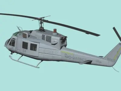 U S MARINES UH-1N Free 3D model