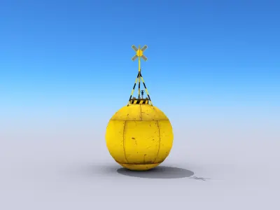 Ocean Buoy Low-poly 3D model