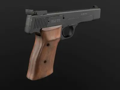 Smith and Wesson Model 41 Pistol Low-poly 3D model