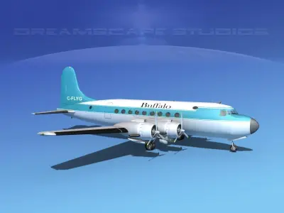 Douglas DC-4 Buffalo Airlines 3D model