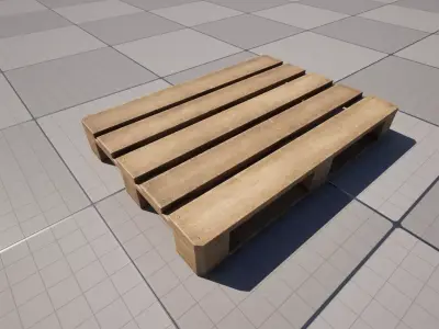 Wood Pallet Game Ready PBR Low-poly 3D model