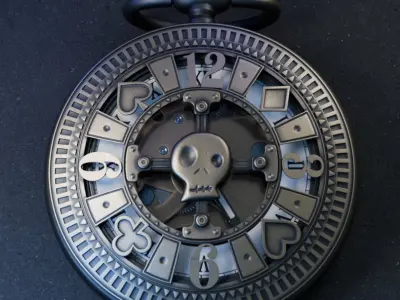 Steampunk Pocket Watch 3D model