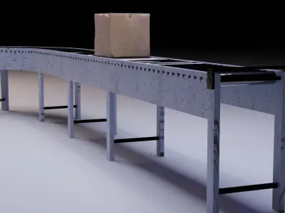 Industrial Conveyer Roller 3D model
